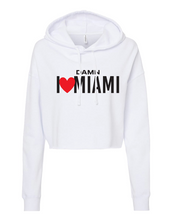 Load image into Gallery viewer, I LOVE MIAMI CROPPED HOODIE
