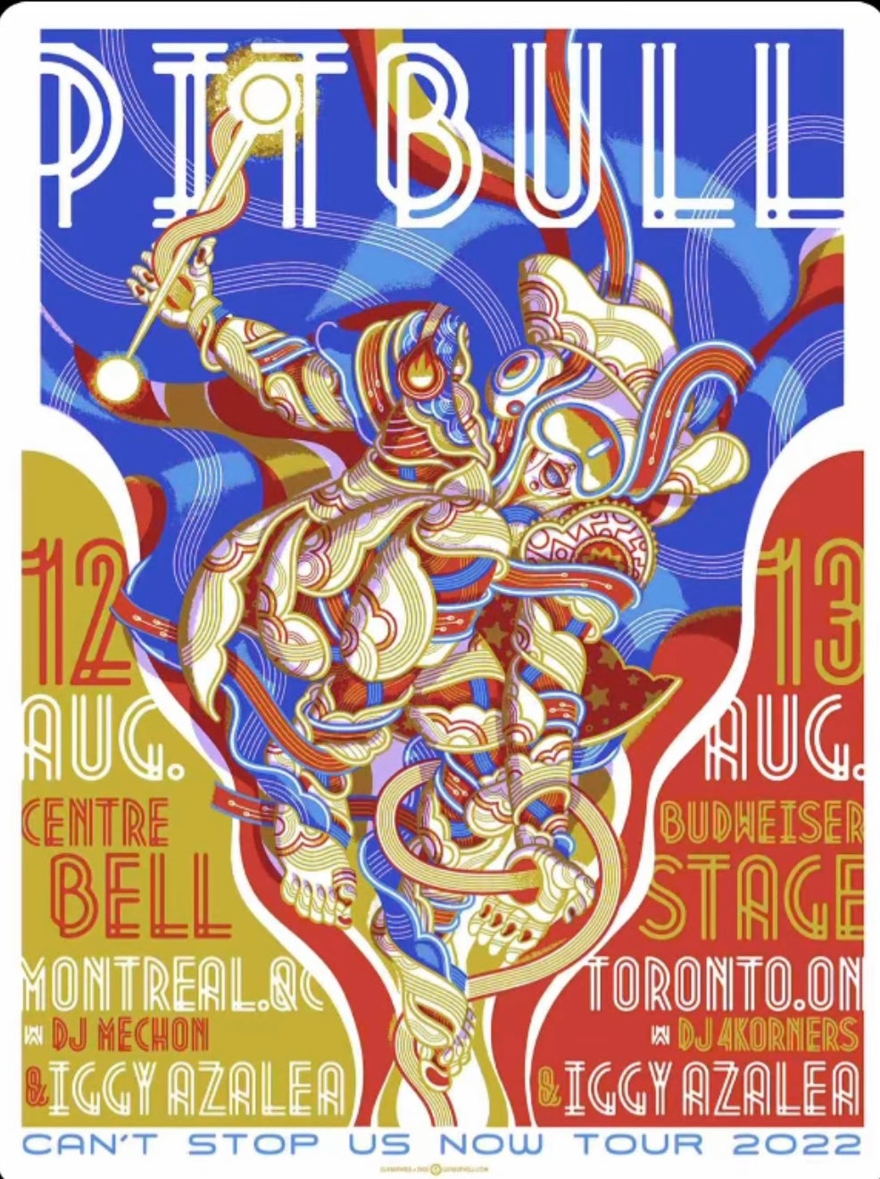 2022 Pitbull Montreal/Toronto Event Poster