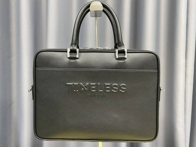 LOUIS VUITTON Igor Ardoise Taiga Black Leather Briefcase 